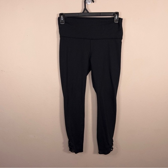 Large Black Glitter Knit Fleece Lined Leggings Pull On Stretch Comfortable - Picture 7 of 12